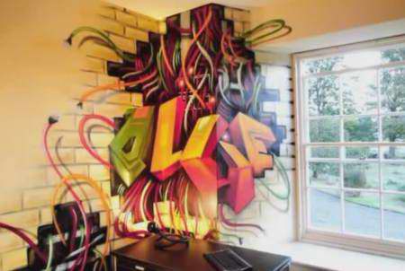 Граффити в дизайне квартиры – выбор смелых